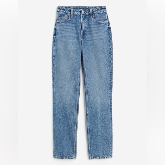H&M Slim Straight Ultra High Rise 90s Style Jeans Sz 4 - Picture 1 of 9